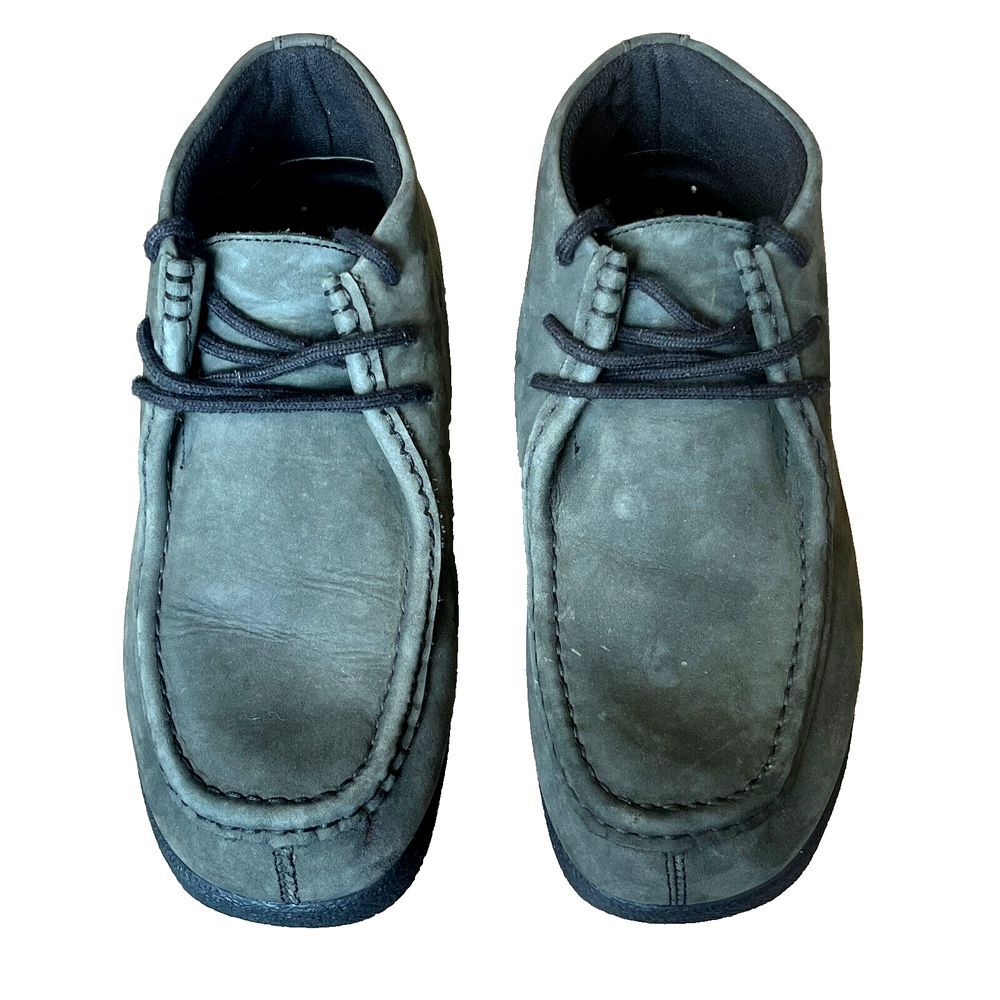 Shoes For Crews Mens 7 Womens 8.5 Dark Green Nubuck Moc Toe Slip Resistant Boots